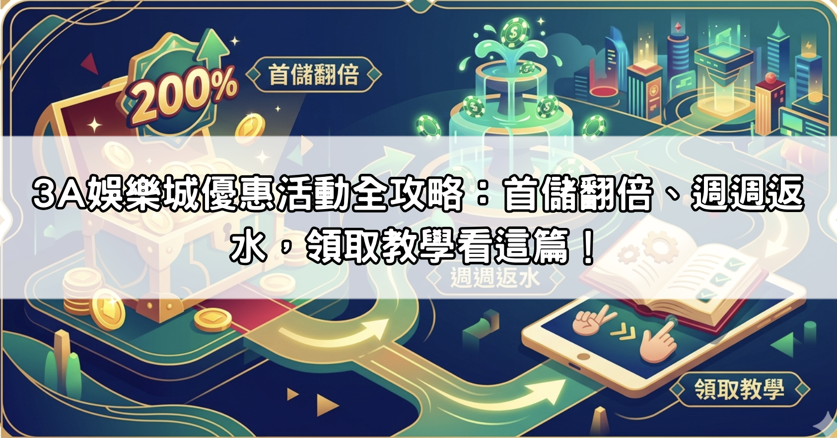 3A娛樂城優惠活動全攻略：首儲翻倍、週週返水，領取教學看這篇！