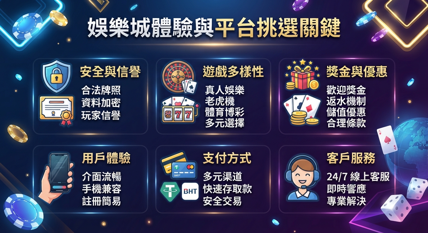 娛樂城體驗與平台挑選關鍵